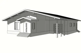 Haus 228 m² nach individuellem Projekt, Dorf Lunevo: Projektvisualisierung