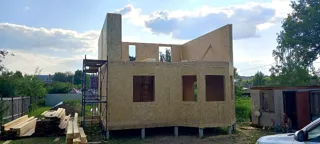 Haus 123,5 m² nach individuellem Projekt, Furmanov: Wandmontage