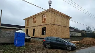 Haus nach individuellem Entwurf, Dorf Yudino: fertiges Gebäude