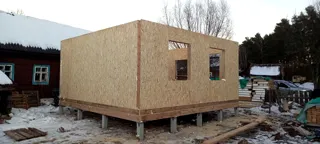 House based on the “Karl” design, Ivanovo Region: wall assembly