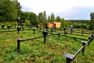 House based on the “Magnoliya” design, Vladimir Region: foundation and sill strapping
