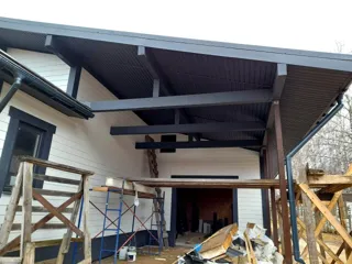 Haus 228 m² nach individuellem Projekt, Dorf Lunevo: Fassadenverkleidung