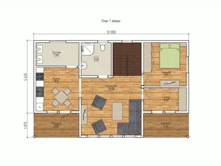 Haus 166,8 m², Projekt „München“, Krasnogorsk: Grundriss des Projekts
