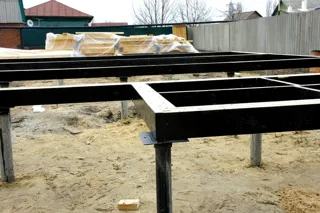 Haus nach Projekt „Metschta pl.1“, Saratov: Fundament und Grundrahmen