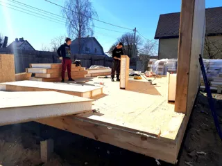 Haus nach Projekt „Dorofejewo“, Kovrov: Wandmontage
