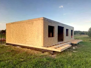 House based on the “Ivalo” design, Beli village: wall assembly