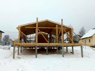 “Barnhouse 76.1” projesine göre ev, Kostroma bölgesi: duvar montajı