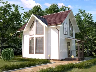 Haus nach Projekt „Musterhaus“, Gebiet Moskau: Projektvisualisierung
