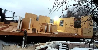 Custom-design house, Kostroma: wall assembly