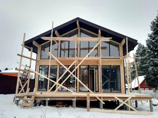 Haus 142 m², individuelles Projekt, Siedlung „Fontainebleau“: Fassadenverkleidung