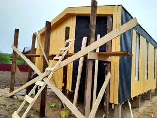 House, “Barnhouse 33” design, Novonikolskoe village: facade finishing