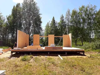Haus nach Projekt „Mistika - S2.8“, Siedlung Nekrasovskoe: Wandmontage