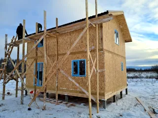 “Ermak” projesine göre 103 m² ev, Zaluzhe köyü: cephe kaplaması