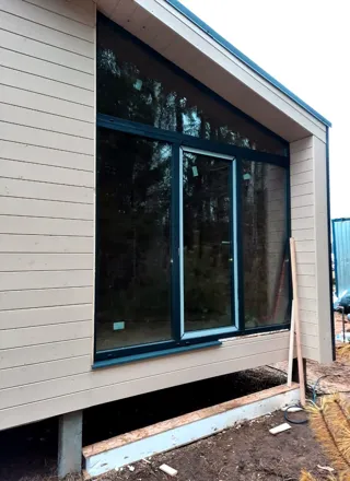Haus nach Projekt „Barnhouse 110“, Dorf Syanovo-2: Fassadenverkleidung