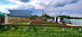 Haus nach Projekt „Sefir“, Kineshma: Fundament und Grundrahmen