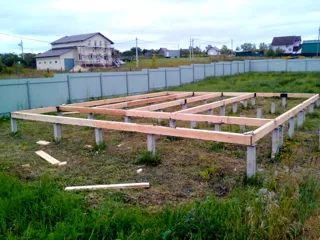 Haus nach individuellem Projekt, Siedlung Sadovyy: Fundament und Grundrahmen