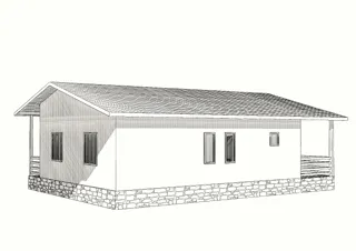 Haus nach individuellem Entwurf, Dorf Fedosovo: Projektvisualisierung