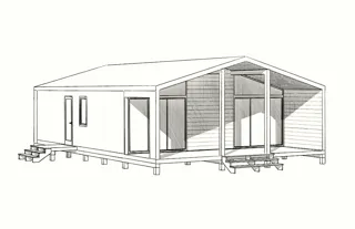 Haus nach individuellem Entwurf, Dorf Stepannikovov: Grundriss des Projekts