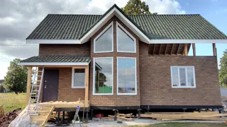 Haus nach Projekt „Sarja“, Kazan: Fassadenverkleidung