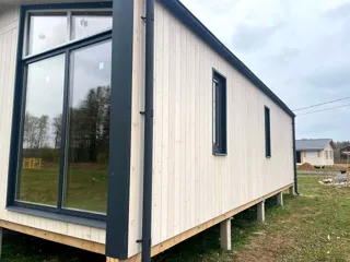 Haus nach Projekt „Barnhouse 45“, Gebiet Iwanowo: Fassadenverkleidung