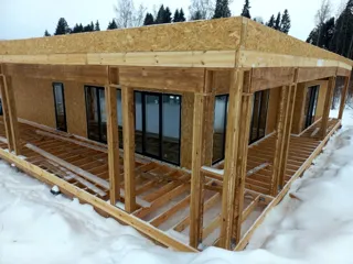 Haus 211 m², individuelles Projekt, Dorf Kulikovo: Terrasse und Eingangstreppe