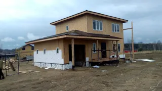 Garage nach Projekt „Slawjanka mini + Garage“, Dorf Nazarovo: Fassadenverkleidung