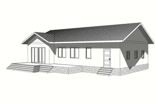 Haus 153,4 m² nach individuellem Projekt, Dorf Vereskunovo: Projektvisualisierung