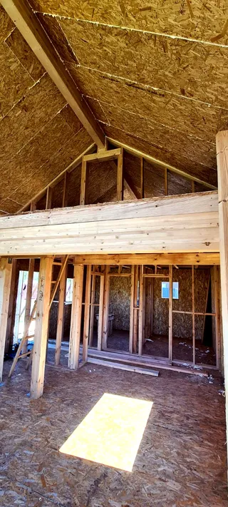 75 m² ev, “Barnhouse Otrazhenie” projesi, Beloostrov kasabası: iç bölme duvarlar