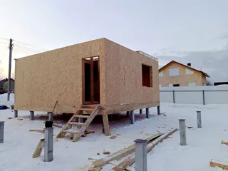 Haus 111 m² nach individuellem Projekt, Dorf Shchipousikha: Wandmontage