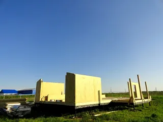 Haus nach Projekt „Gala“, Gebiet Iwanowo: Wandmontage