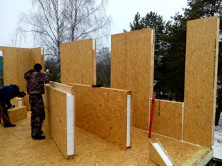 Haus nach Projekt „Utes“, Dorf Sukhanikha: Wandmontage