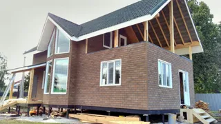 Haus nach Projekt „Sarja“, Kazan: Fassadenverkleidung