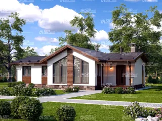 House based on the “Arizona mini” design, Belyanitsy village: design rendering