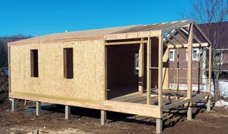 Haus 54 m², Projekt „Barnhouse 39“, Gebiet Moskau: Wandmontage