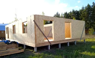 Haus nach Projekt „Randevu - E2.8“, Gebiet Moskau: Wandmontage