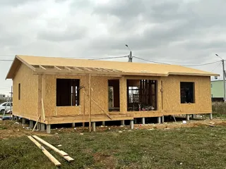 Haus 143 m², Projekt „Wuokatti“, Gebiet Kostroma: Wandmontage