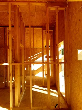 House, “Half-timbered 98” design, Borisovo village: interior partitions