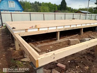 Haus 102 m² nach Projekt „Mistika - E2.8“, Gebiet Moskau: Fundament und Grundrahmen