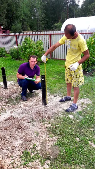 Haus nach individuellem Projekt, SNT „Sarja“: Fundament und Schwellenrahmen
