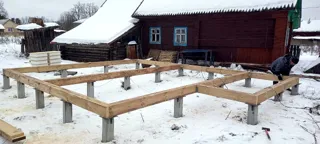 House based on the “Karl” design, Ivanovo Region: foundation and sill strapping