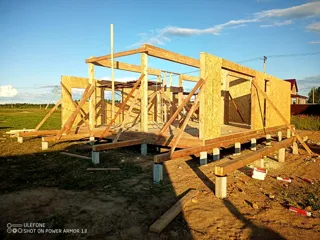 Haus nach Projekt „Barnhouse 84.2“, Dorf Ivantsevo: Wandmontage
