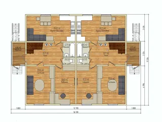 Haus nach Projekt „Townhouse - 1“, Ivanovo: Projektgrundriss