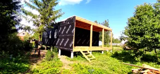 Haus 76 m² nach individuellem Projekt, Dorf Byakovo: Fassadenverkleidung