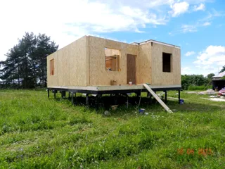 House based on the “Utah” design, Ivanovo Region: wall assembly
