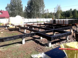 House based on the “Dilizhans” design, Moscow Region: foundation and sill strapping