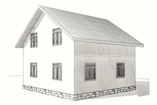 Haus 128 m² nach individuellem Projekt, Dorf Mologino: Projektvisualisierung