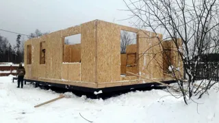 Haus nach Projekt „Utes“, Dorf Nikulskoe: Wandmontage