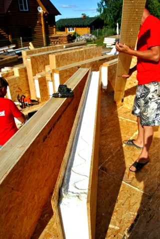 Haus nach Projekt „Lord“, Gebiet Iwanowo: Wandmontage