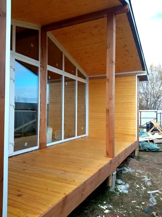 55,5 m² house built to a custom design, Kostroma Region: completed house