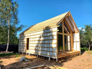 Haus 76 m² nach individuellem Projekt, Dorf Emelyanka: Fassadenverkleidung